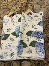 NWT Two Spring Microfiber Kitchen Towels Flowers 15 x 25 Polyester