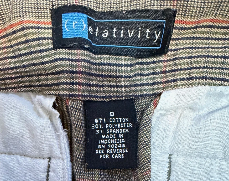 Pantalones de pierna ancha a cuadros Relativity Y2K Academia para mujer 8 pantalones retro a cuadros Foto 4 de 4