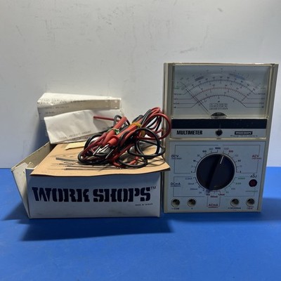 Work Shops DRI Vintage Analog Multimeter 1983 w Boxes Manual Receipts 2 Leads