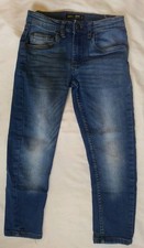 Lee Boys Size 8 Blue Jeans, Adjustable Waist Slim Tapered Leg