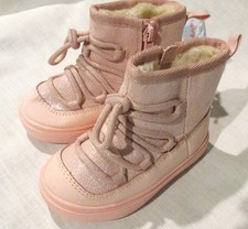 Girls Pink Sophia Boots Toddler 5 Cat  Jack Zipper Fleece Lined NEW