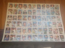 1978 mlb baseball topps uncut card sheet 66 cards 6 rows Earl Weaver Lasorda Tom