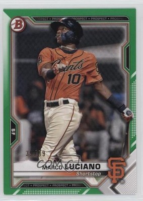 2021 Bowman Prospects Green Border 39/99 Marco Luciano #BP-8 0l44