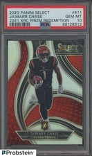 2020 Panini Select XRC Silver Prizm #411 Ja'Marr Chase Bengals RC Rookie PSA 10