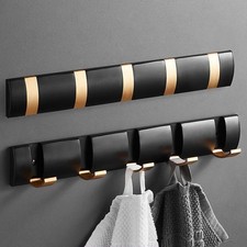 Coat Hooks Wall Mounted Rack Clothes Hanger Foldable Towel Rail Heavy Duty Hook