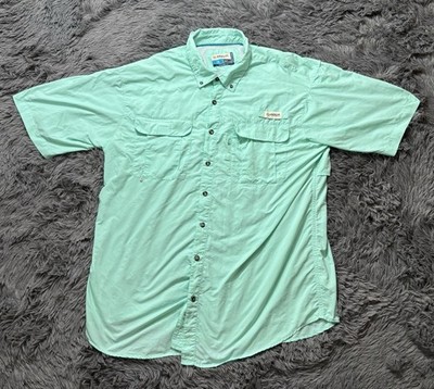 Magellan Fishing Shirt Mens XLT Green Relaxed Moisture Wicking Short Sleeve