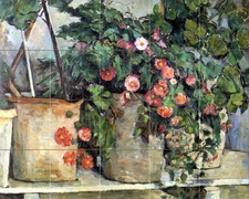 21.25 x 17 Art Paul Cezanne Pot Flowers Mural Ceramic Backsplash Tile #864