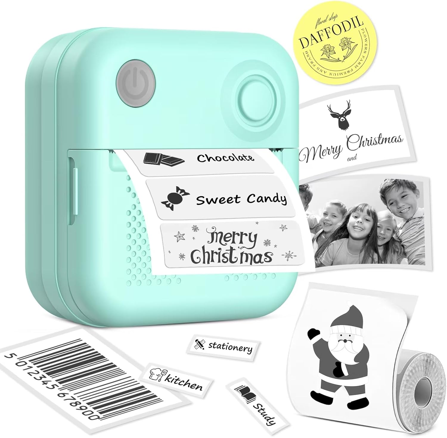 Bluetooth Thermal Label Printer Machine for Office with Tape-image