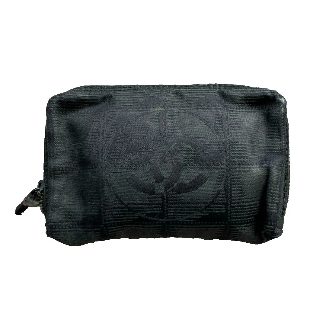 CHANEL Lona Negro Bolsos y estuches de maquillaje