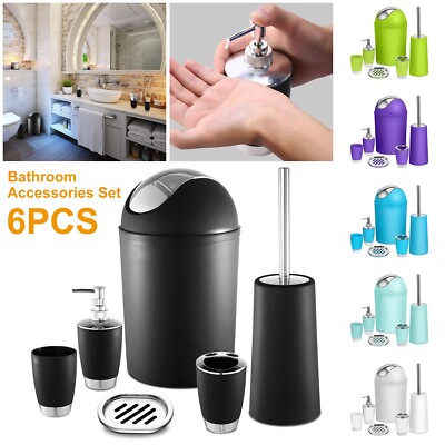 iMountek Bathroom Accessories Set 6Pcs Bath Ensemble Decorative Countertop