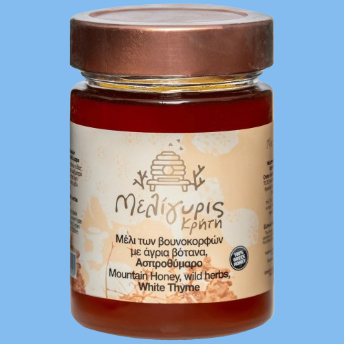 Greek Cretan Mountain Honey With Wild Herbs & White Thyme, 400g (14 ...