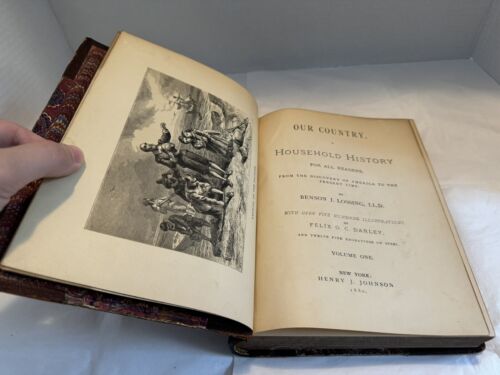 SET of 3/1880 Benson Lossing OUR COUNTRY...Household History America 1877 VG - Picture 4 of 8