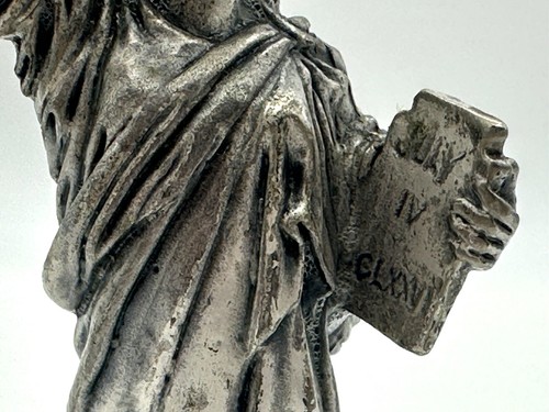 NEU 5,25" Zinn Freiheitsstatue Figur oder Statuette - signiertes Zinn auf der Rückseite - Bild 8 von 10