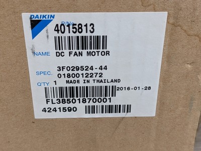 OEM DAIKIN AIRCONDITIONER DC Fan Motor 4015813 3F029524-44 | eBay