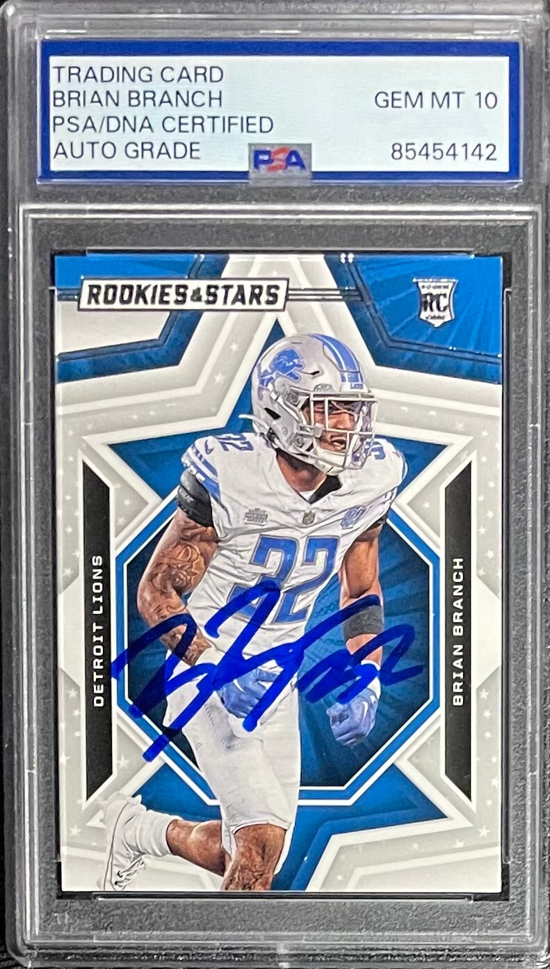Brian Branch Panini Rookies & Stars #107 Autograph