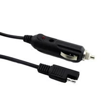 SAE to Car Cigarette Lighter Socket Male Battery Power Cable 18AWG 1FT 12V