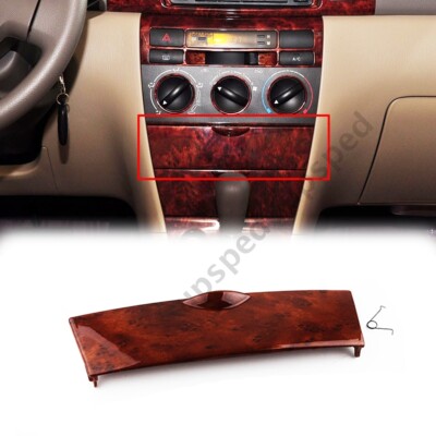 Peach Wood Center Console Storage Box Panel Cover For Toyota