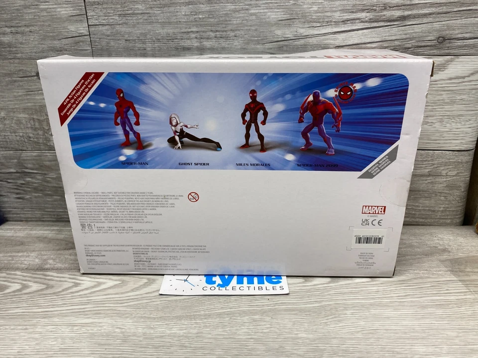 Disney Store Marvel Spider-Man Morales Ghost 2099 Figura de Acción Juego de 4 Toybox NUEVO Foto 3 de 3