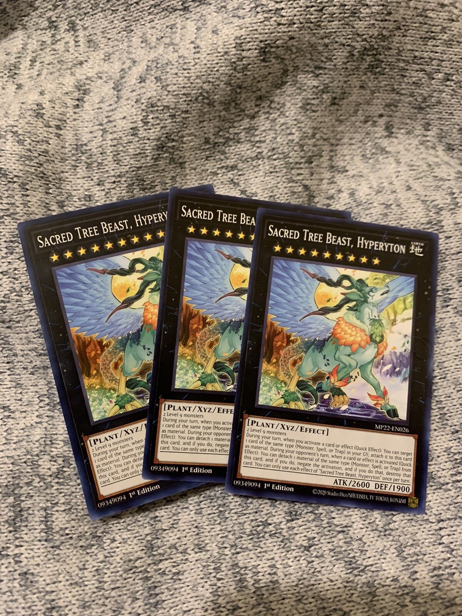 Yugioh! 3x Sacred Tree Beast Hyperyton MP22-EN026 Common 1st Ed NM | eBay Yugioh! 3x Sacred Tree Beast Hyperyton MP22-EN026 Common 1st Ed NM | eBay