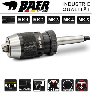 Portabrocas Baer portabrocas de sujeción rápida 0,5-16 mm sujeción rápida + mandril cónico elección