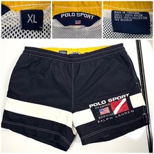 RALPH LAUREN SPORTS Swim Shorts Black Sz XL Men Charter Service