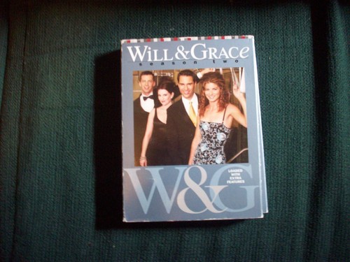 will and grace - season 2 (dvd, 2004, 4-disc set)