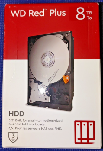 ๐ฅ*NEW* WD Red Plus 8TB WD80EFPX HDD CMR NAS 5640RPM 3.5" SATA 6Gb/s 256MB Cache
