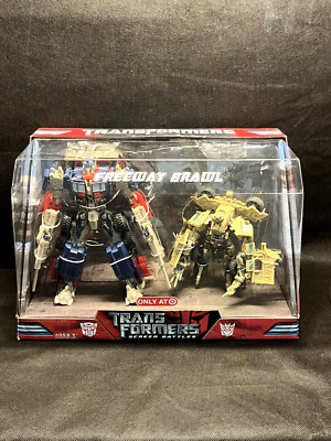Transformers Movie Screen Battles Freeway Brawl Optimus Prime Vs Bonecrusher