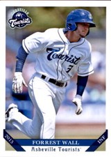 2015 Asheville Tourists Grandstand #30 Forrest Wall Winter Park Florida FL Card