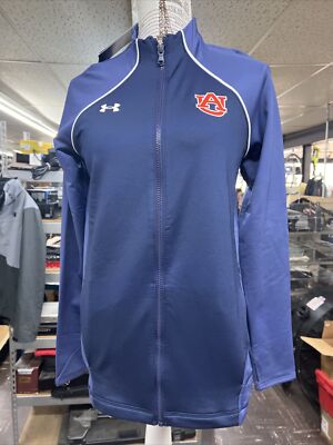 Under Armour Auburn Tigers Motion Full Zip Fleece Jacket Women's Sm Blue 1360774