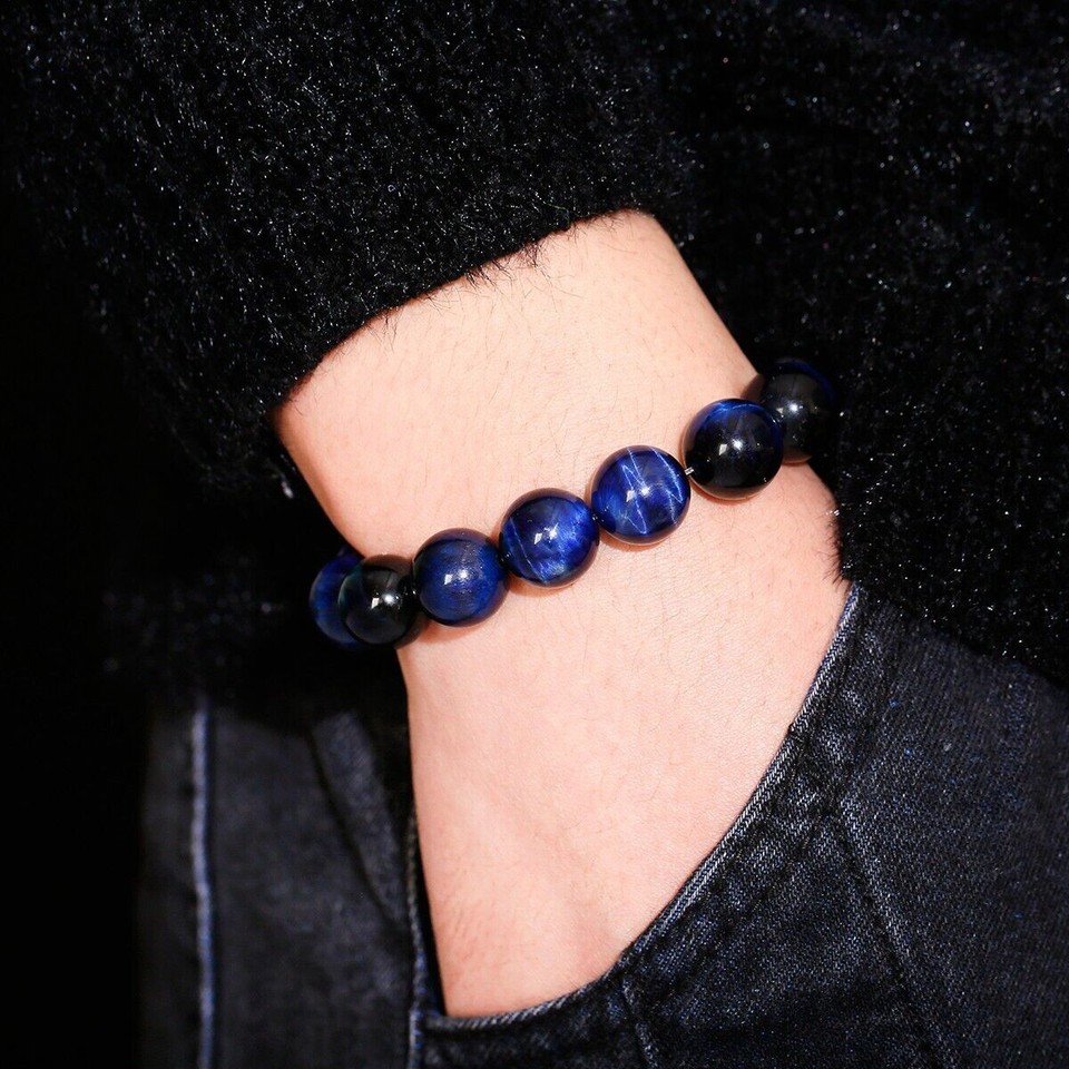 925 Sterling Silver Black Tiger Eye Gemstone Bracelet At Best Price In - Foto 8