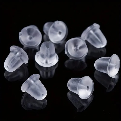 Soft Plastic Silicone Rubber Earring Backs 4mm 20's 50's 100's 200's (2II)* - Picture 3 of 5