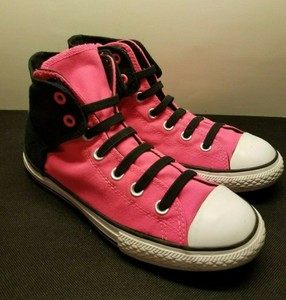 pink velcro converse
