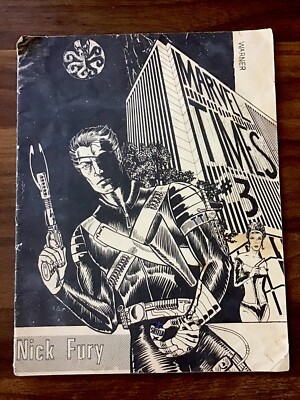 Marvel Times #3 Fanzine 1973 Nick Fury Warner Jack Kirby SFCA