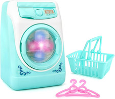 Washing Machine Toy for Kids Dollhouse Furniture Pretend Play Household Applianc