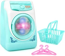 Washing Machine Toy for Kids Dollhouse Furniture Pretend Play Household Applianc