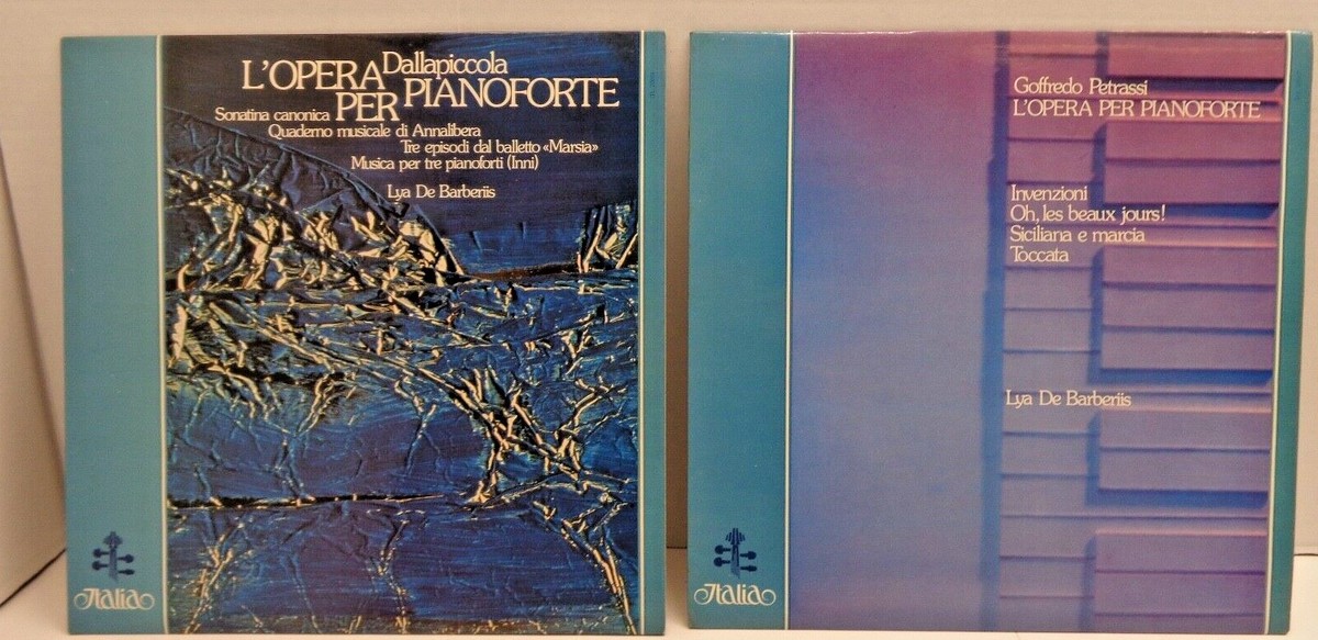 Dallapiccola / Detrassi Lya De Barberiis Lot Of 2 LP's Italia