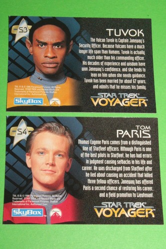 1995 STAR TREK VOYAGER SEASON 1 SERIES 1 SPECTRA FOIL CREW INSERT CARD SET S1-S9 - Picture 13 of 16