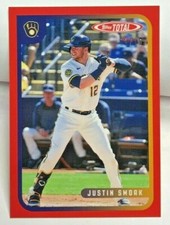 Justin Smoak 2020 Topps Total #373 - RED Parallel #'d 3/10 - MILWAUKEE BREWERS