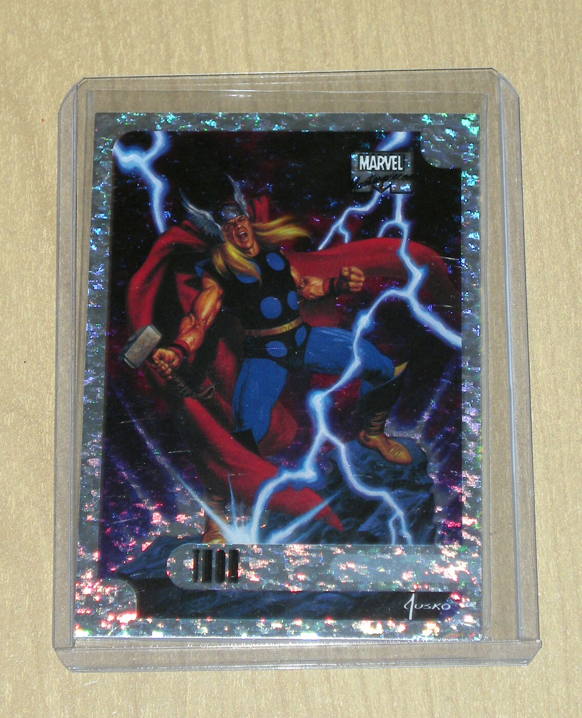 2016 Marvel Masterpieces Jusko Holofoil Speckle THOR #4  97/99
