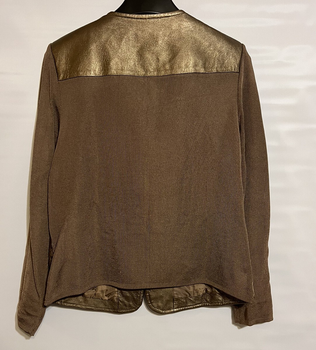 Veste Rouge Nygard En Cuir Et Tricot - Taille 4-6P, Neuve Avec Petit Défaut