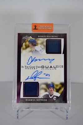 2023 Leaf Borje Salming/Darryl Sittler In The Game Dual Jersey Auto 03/20