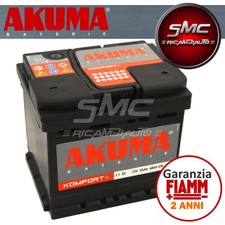 BATTERIA AUTO AKUMA = FIAMM 55 AH 12V 480A EN ORIGINALE OPEL CORSA D
