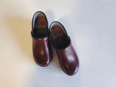 Swedish Clogs Troentorp Van Gogh Bordeaux Size US Womens 6 / EU 36