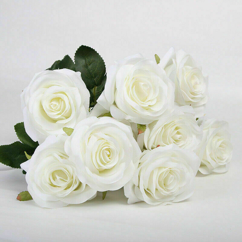 Uieke 6 Stück Künstliche Gänseblümchen - Seidenblumen Mit Stiel Für Deko | Weiße Dahlien Für Zuhause, Hochzeit & Party