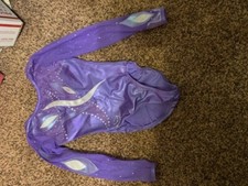 Dreamlight Leotard Size Child 10-12 Gorgeous Purple Crystals Front and back