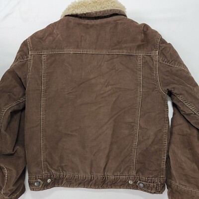 Authentic GAP Brand Kids Boys Sherpa Lined Brown Corduroy Jacket