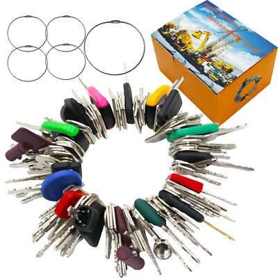#ad 100 Construction Equipment Master Key Set For Cat Volvo JCB Case JD Kubota Bobca $69.00