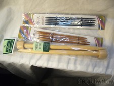 12 Knitting Needles 2 Clover No. 17 Premium Wood  10 knitter's Pride Dreamz