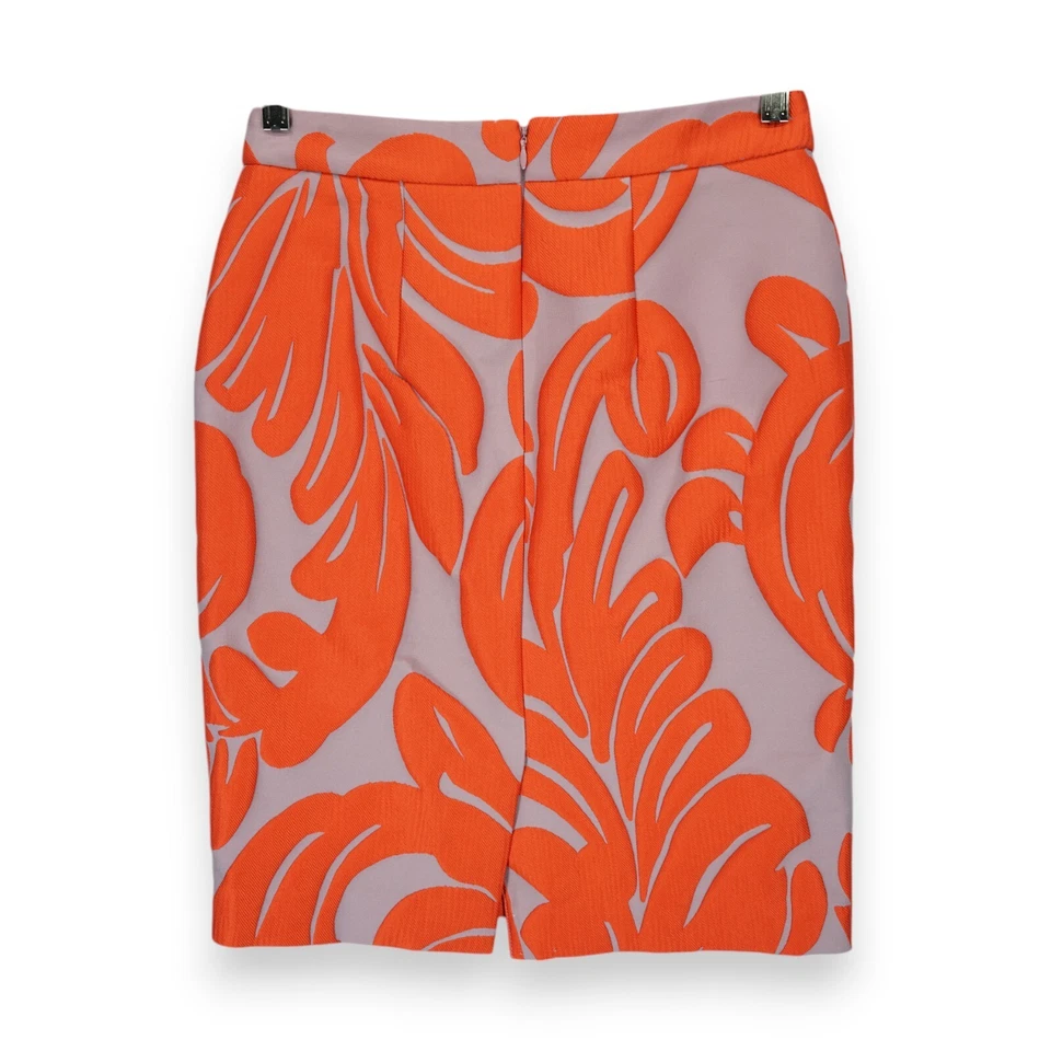 Falda Ann Taylor Curvy Abanico Hoja Naranja Malva Talla 2P Pequeña Precio de venta sugerido por el fabricante $129 Foto 2 de 4